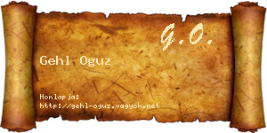 Gehl Oguz névjegykártya